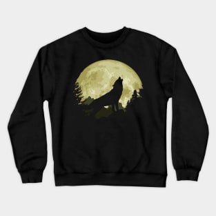 Wolf And Epic Full Moon Crewneck Sweatshirt